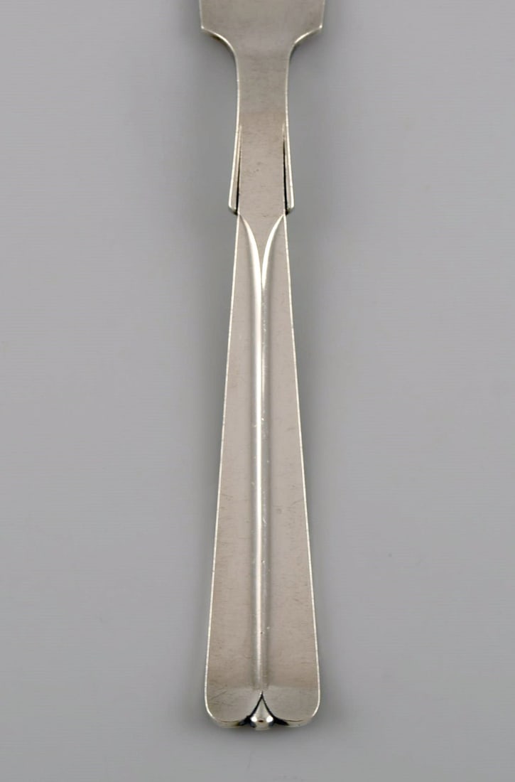 Hans Hansen silverware no. 7. Art deco dinner fork in sterling silver. 1930s. Four pieces in stock. - 3