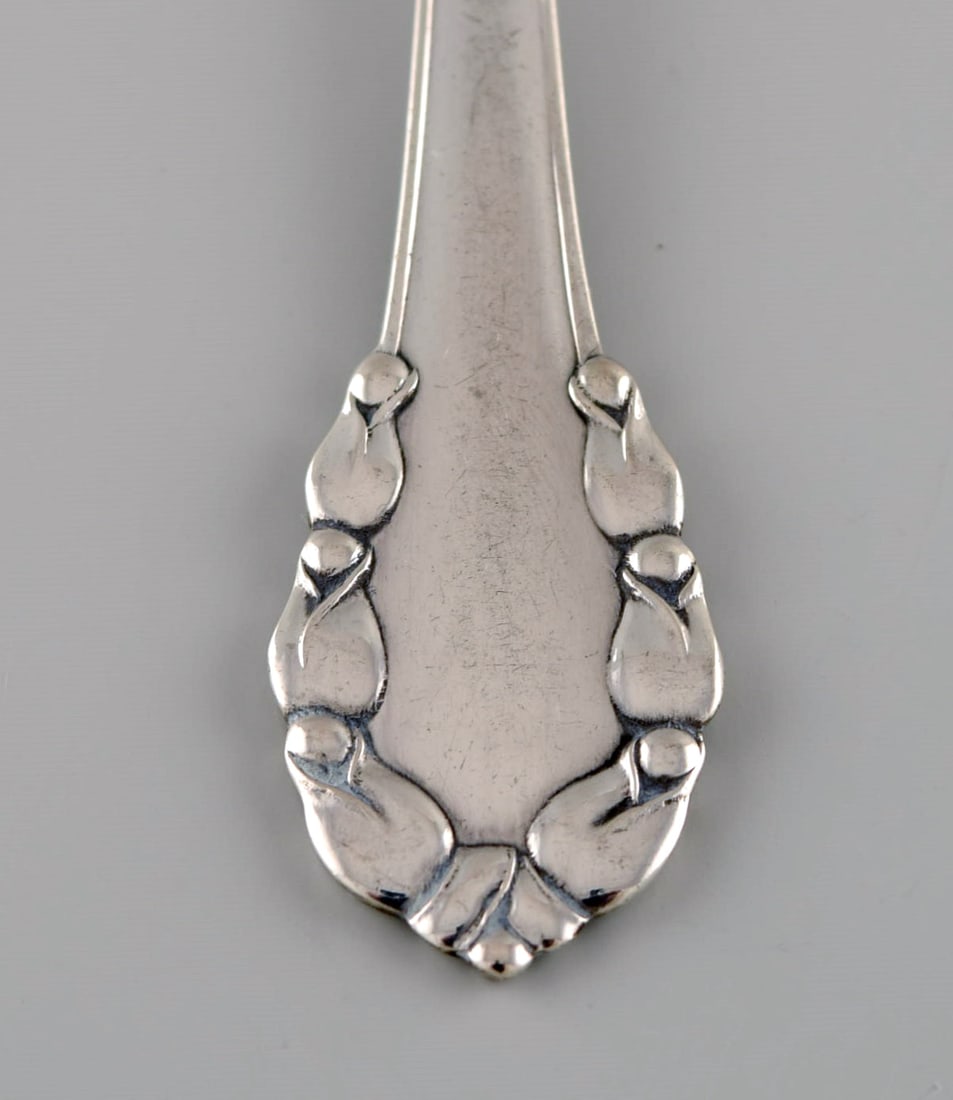 Six early Georg Jensen Lily of the Valley teaspoons in silver (830). Dated 1915-1930. - 3