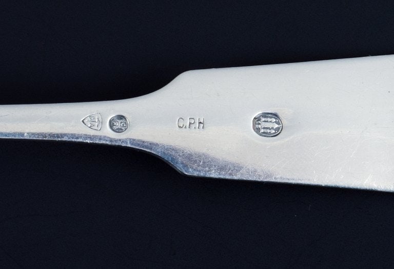 Five pieces of silver cutlery. Georg Jensen and others. - 7