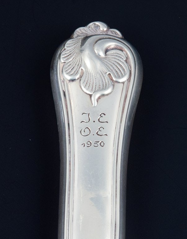 Five pieces of silver cutlery. Georg Jensen and others. - 8