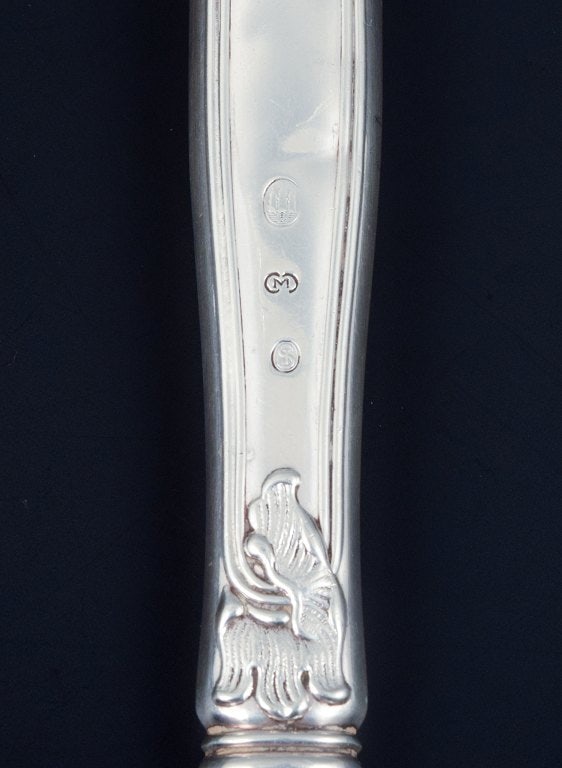 Five pieces of silver cutlery. Georg Jensen and others. - 9