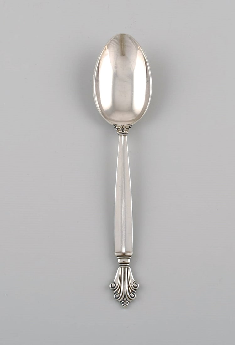 Twelve Georg Jensen Acanthus spoons in sterling silver. - 2