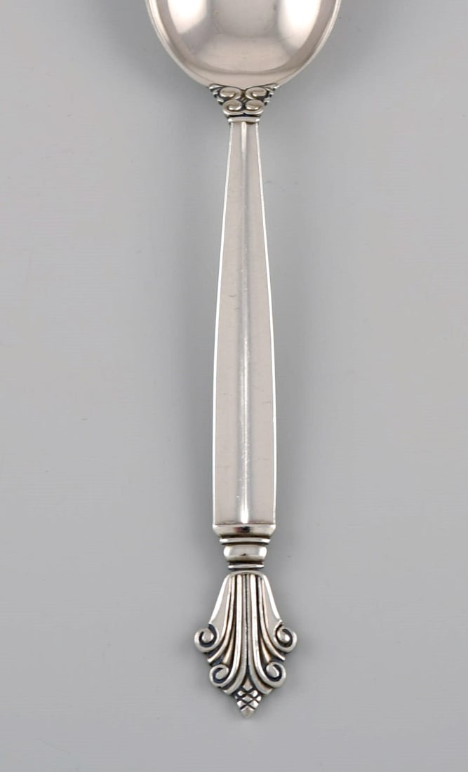 Twelve Georg Jensen Acanthus spoons in sterling silver. - 3