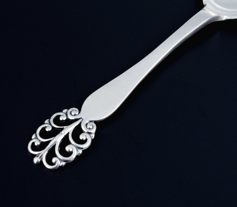 Danish silversmith, twelve teaspoons. Danish 830 silver. - 4