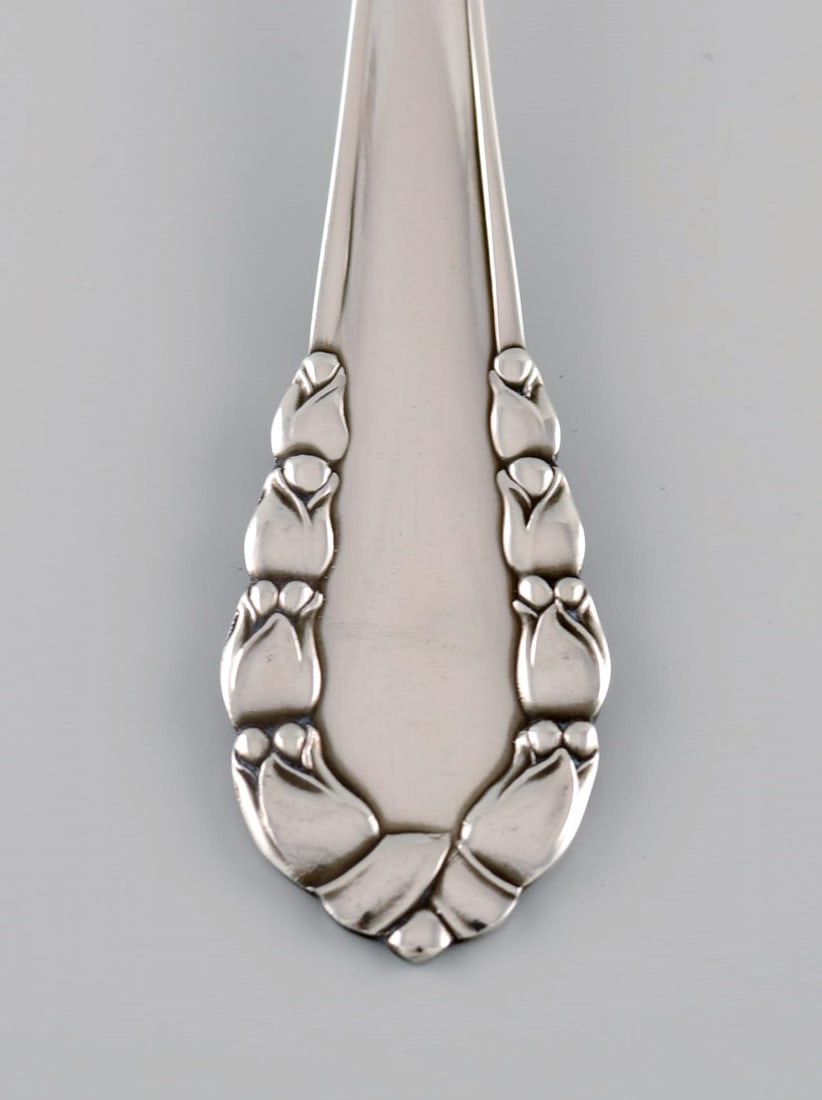 Georg Jensen Lily of the Valley tablespoon in sterling silver. Eight pieces in stock. - 3