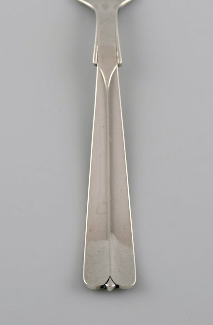 Hans Hansen silverware no. 7. Eight art deco silver (830) pastry forks. 1930s. - 4
