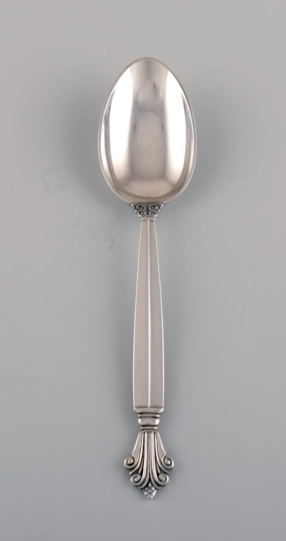 Georg Jensen Acanthus spoon in sterling silver.: Title:Georg Jensen Acanthus spoon in sterling silver. Description:Georg Jensen Acanthus spoon in sterling silver. Length: 15 cm. Stamped. In excellent condition. Our skilled Georg Jensen silversmith /