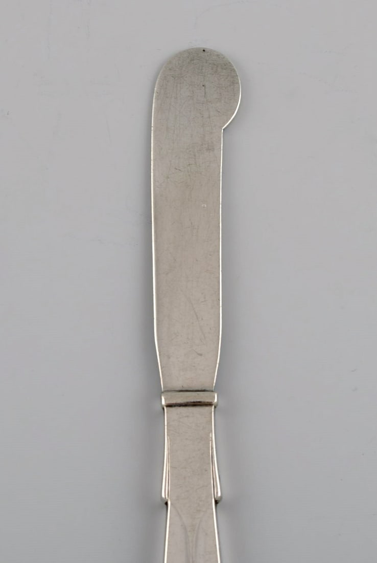 Hans Hansen silverware no. 7. Art deco butter knife in all silver (830). Dated 1934. - 2