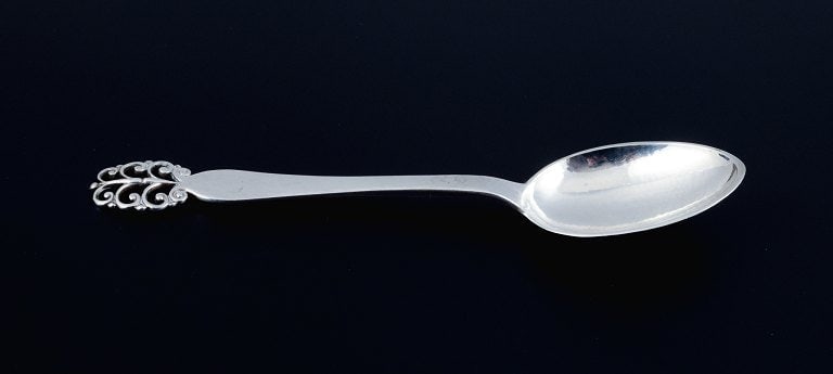 Danish silversmith, complete lunch service for six people. A total of 19 pieces. - 2