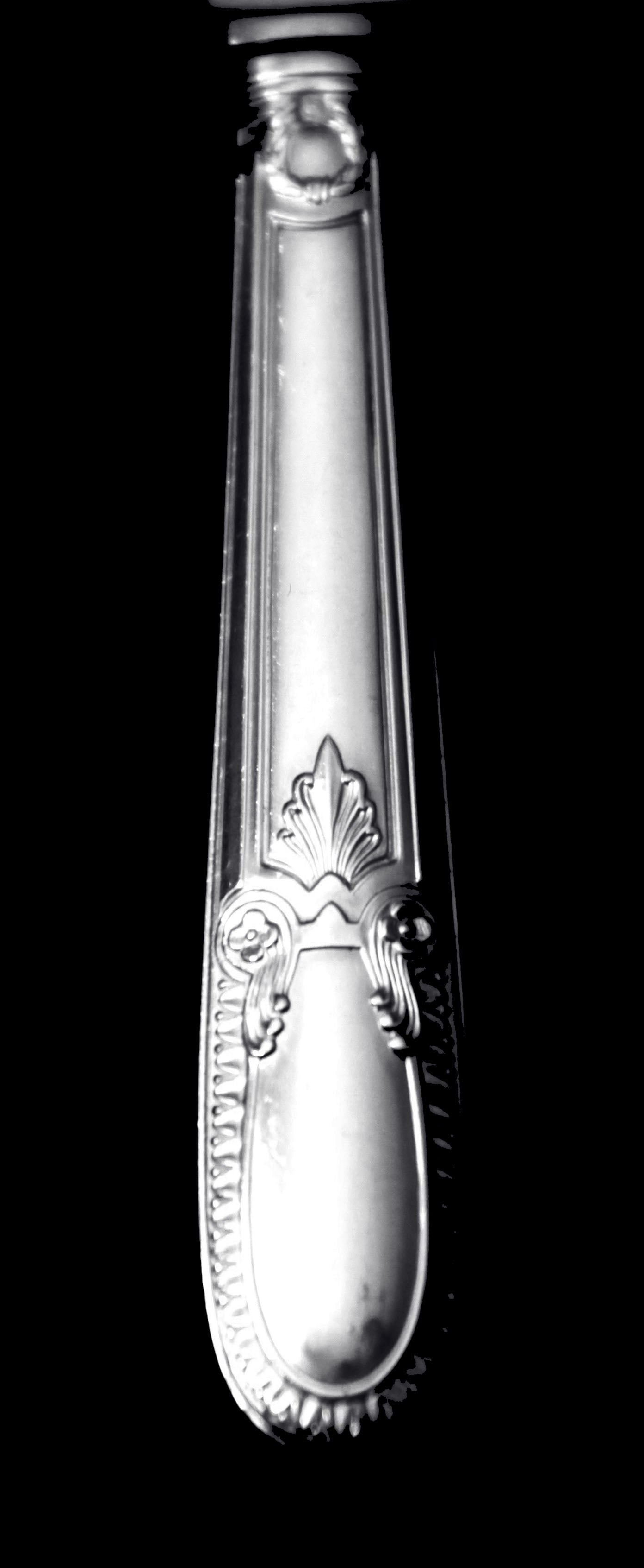 HENIN - 138pc LOUIS XVI ANTIQUE FRENCH 950 STERLING SILVER FLATWARE SET - 12