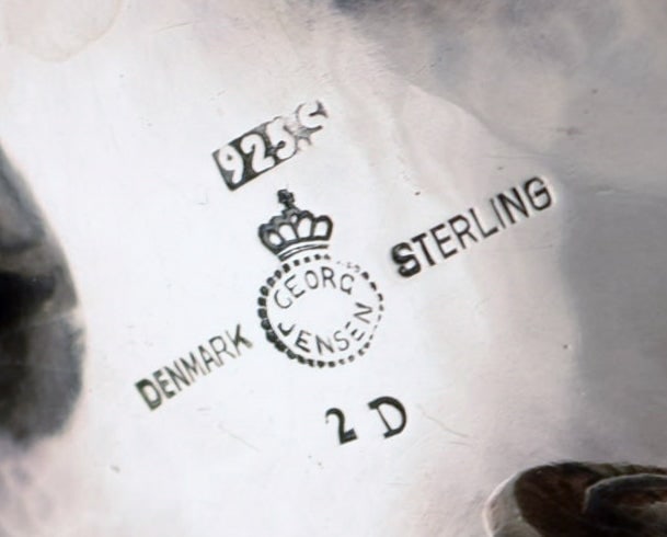 Georg Jensen Blossom sugar bowl in hammered sterling silver. Model 2D. Dated 1925-1932. - 5