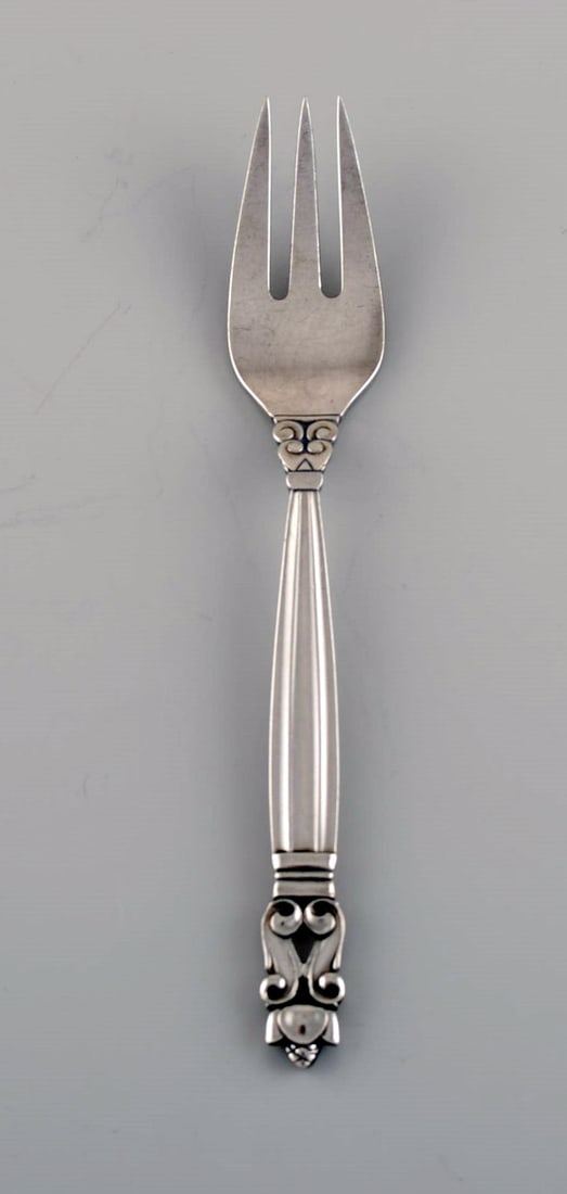 Georg Jensen Acorn fish fork in sterling silver. (1 of 4)