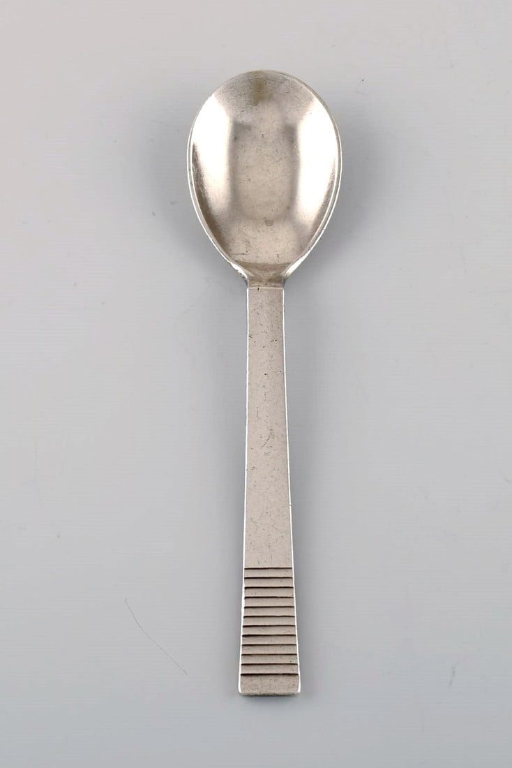 Georg Jensen Parallel / Relief. Teaspoon in sterling silver. Dated 1933-44. (1 of 4)