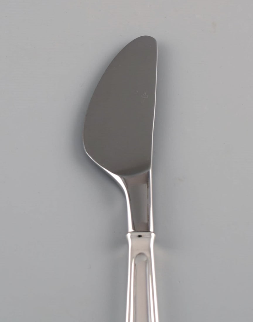 Rare Georg Jensen Koppel cutlery. Lunch knife in sterling silver and stainless steel. Seven pieces - 2