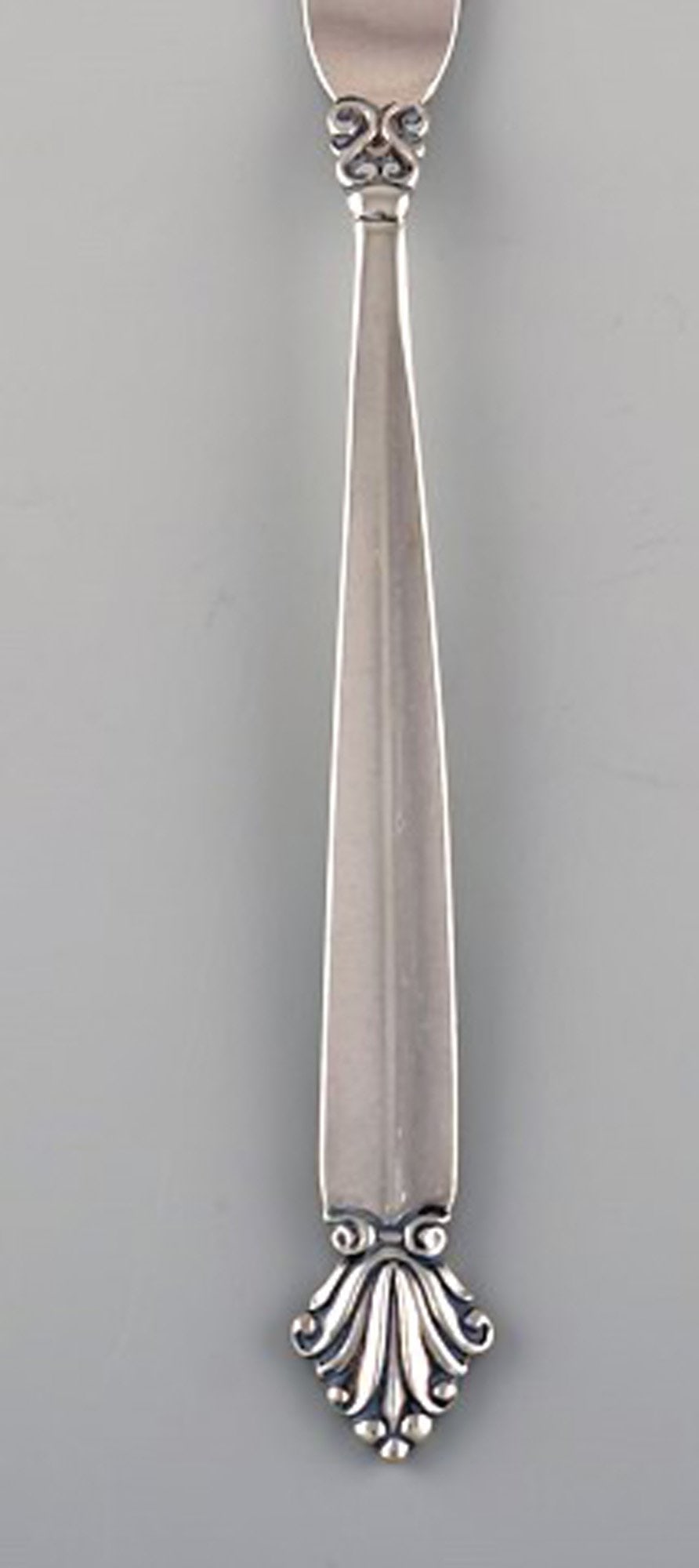 Johan Rohde for Georg Jensen. Six early Acanthus cold meat forks in sterling silver. 1920s. - 3