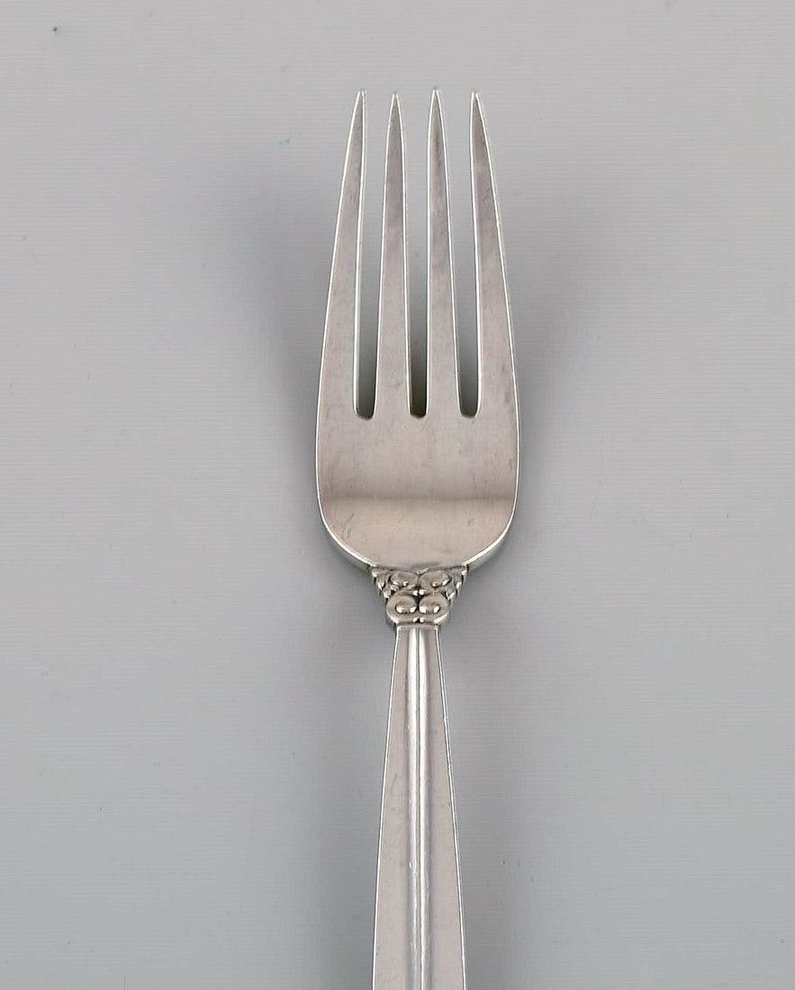 Georg Jensen Acanthus Dinner fork in sterling silver. Two pieces in stock. - 3