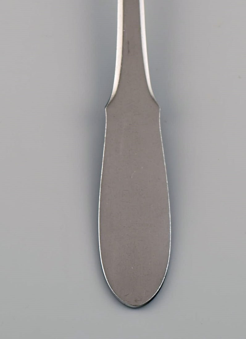 Gundorph Albertus for Georg Jensen. Mitra stainless steel dessert spoon. 1970s. Twelve pieces in - 3