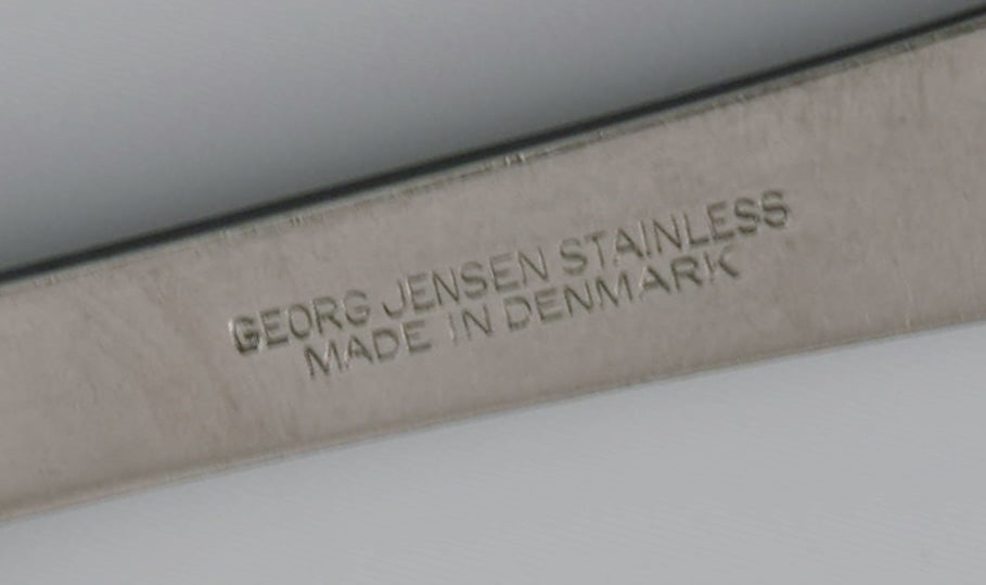 Gundorph Albertus for Georg Jensen. Mitra stainless steel dessert spoon. 1970s. Twelve pieces in - 4
