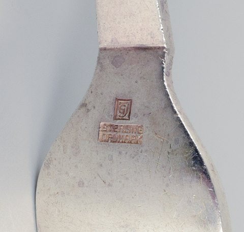 Georg Jensen Beaded. A set of six lunch forks in sterling silver. - 3