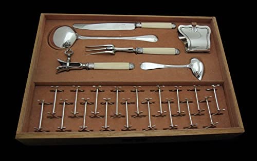 ESCHWEGE 273pc FRENCH NAPOLEON III STERLING SILVER FLATWARE SET CHEST 1900-1949 - 3
