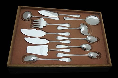 ESCHWEGE 273pc FRENCH NAPOLEON III STERLING SILVER FLATWARE SET CHEST 1900-1949 - 4