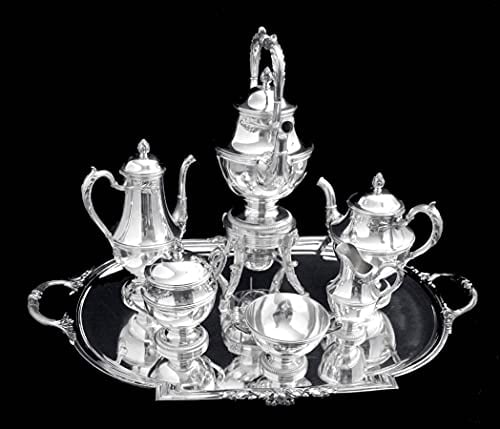KELLER FRENCH 950 STERLING SILVER TEA SET & WRAPS, MUSEUM QUALITY 1850-1899 (1 of 9)