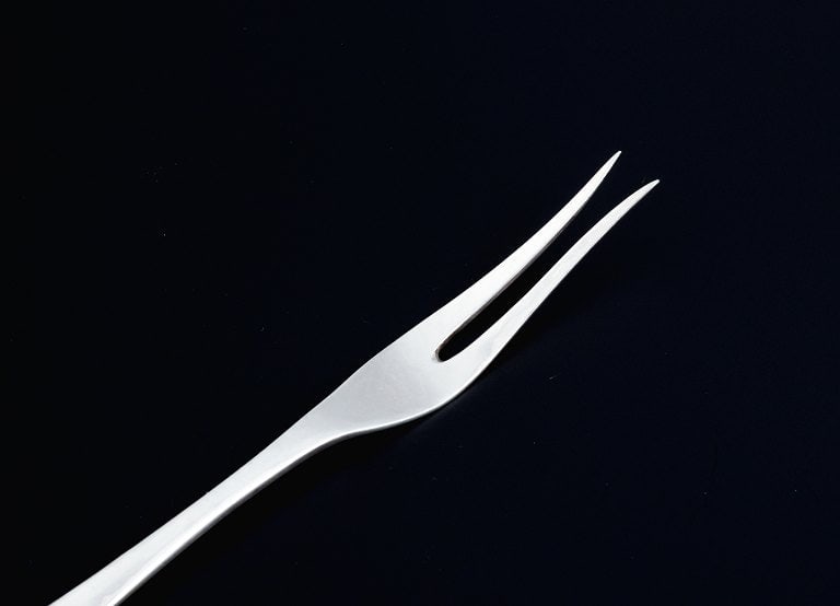Danish silversmith, five meat forks. Danish 830 silver. - 5