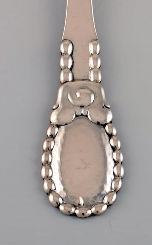 Evald Nielsen number 13 dinner fork in hammered silver (830). 1920's. 4 pieces in stock. - 3