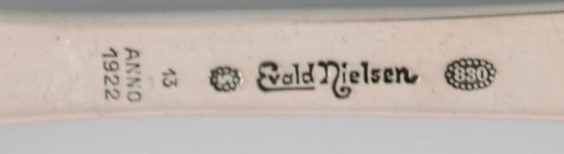 Evald Nielsen number 13 dinner fork in hammered silver (830). 1920's. 4 pieces in stock. - 4