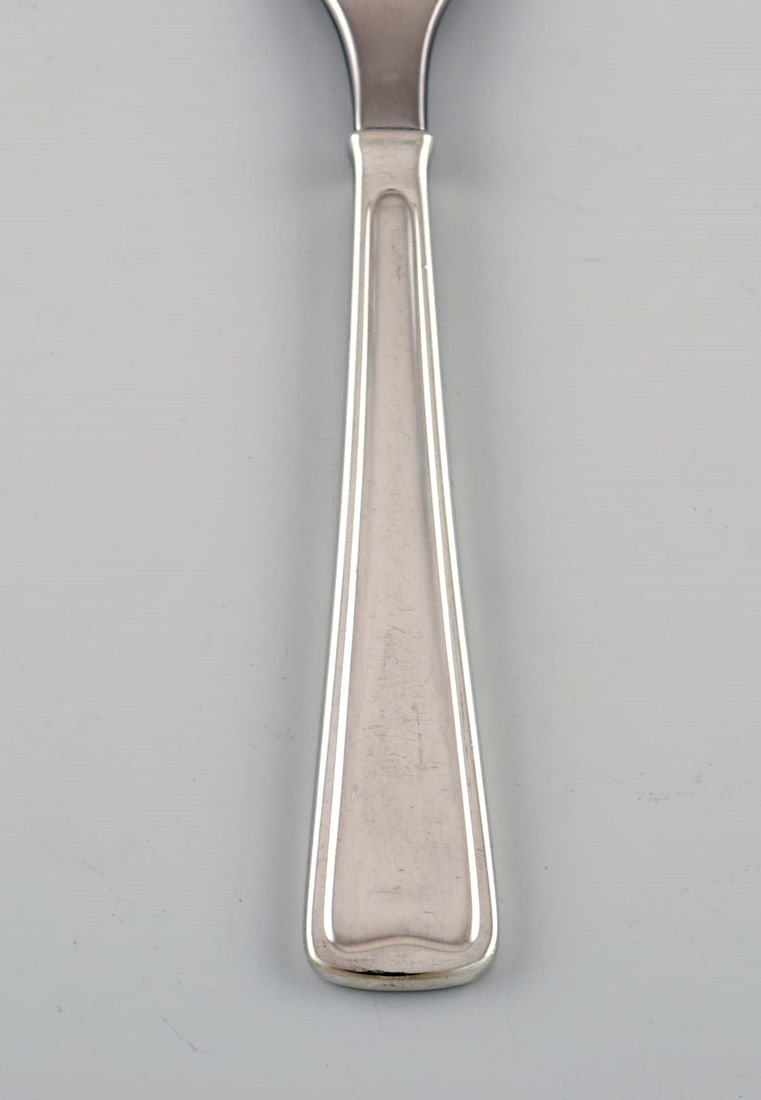 Rare Georg Jensen Koppel cutlery. Lunch service in sterling silver for six people. - 3