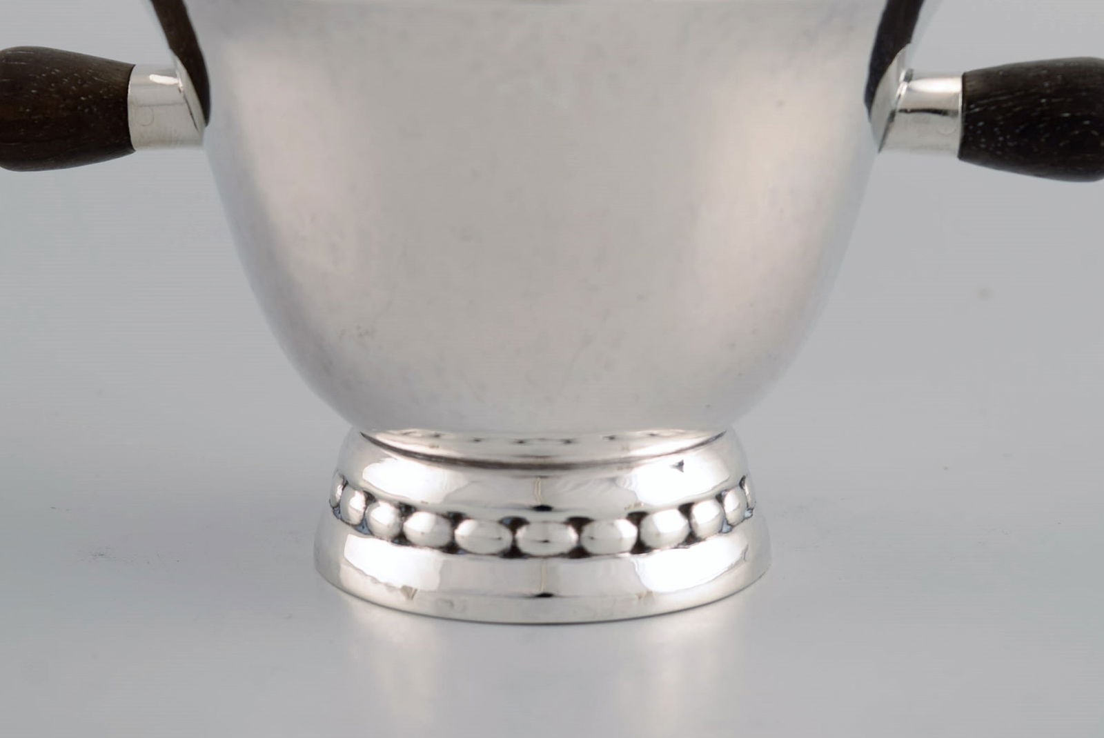 Early Georg Jensen sugar / cream set in sterling silver with handles in ebony. Dated 1915-1930. - 5