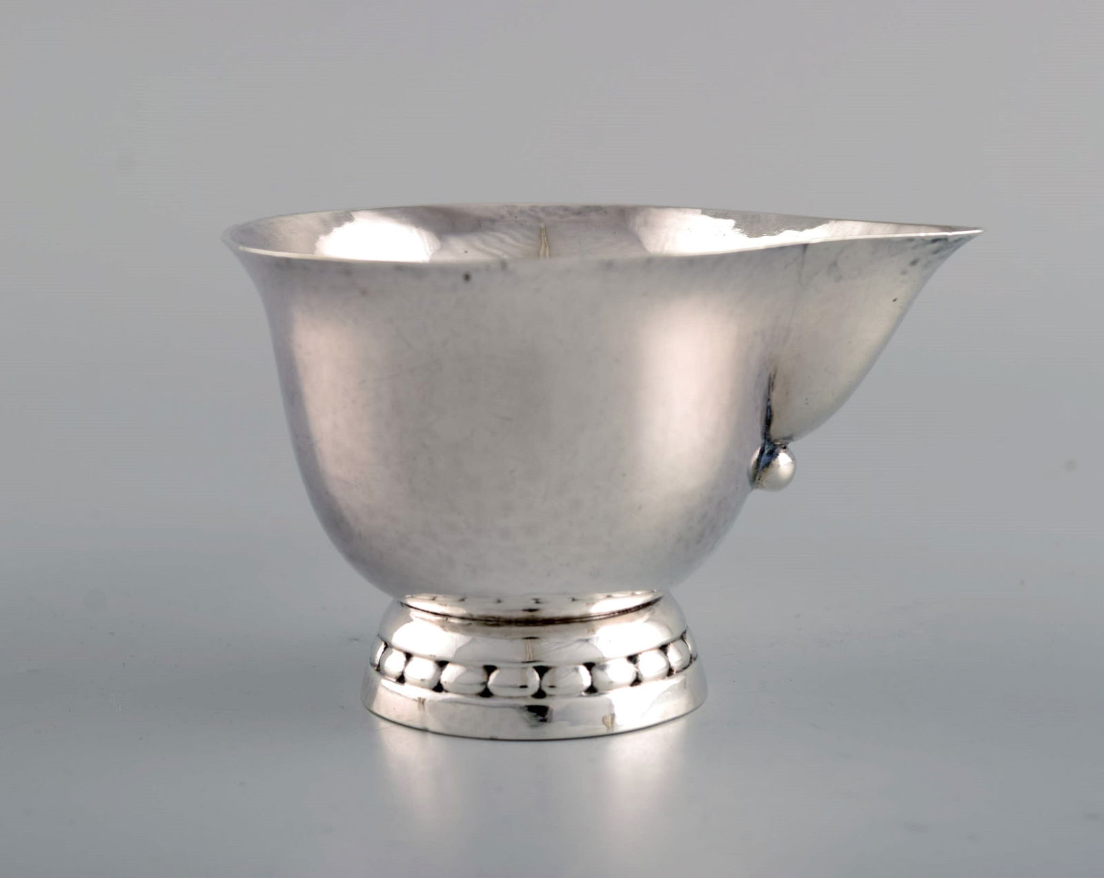 Early Georg Jensen sugar / cream set in sterling silver with handles in ebony. Dated 1915-1930. - 8