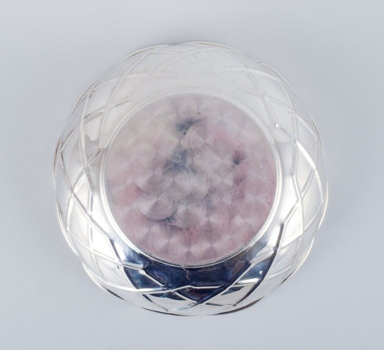 Battuto, Italy, modernist silver bowl, Italian design. Handmade. - 4