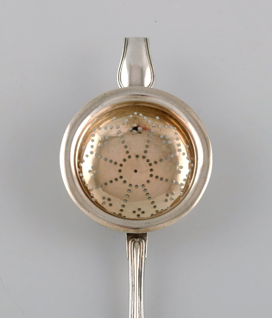 Danish silversmith. Antique silver (830) tea strainer. Dated 1873. - 2