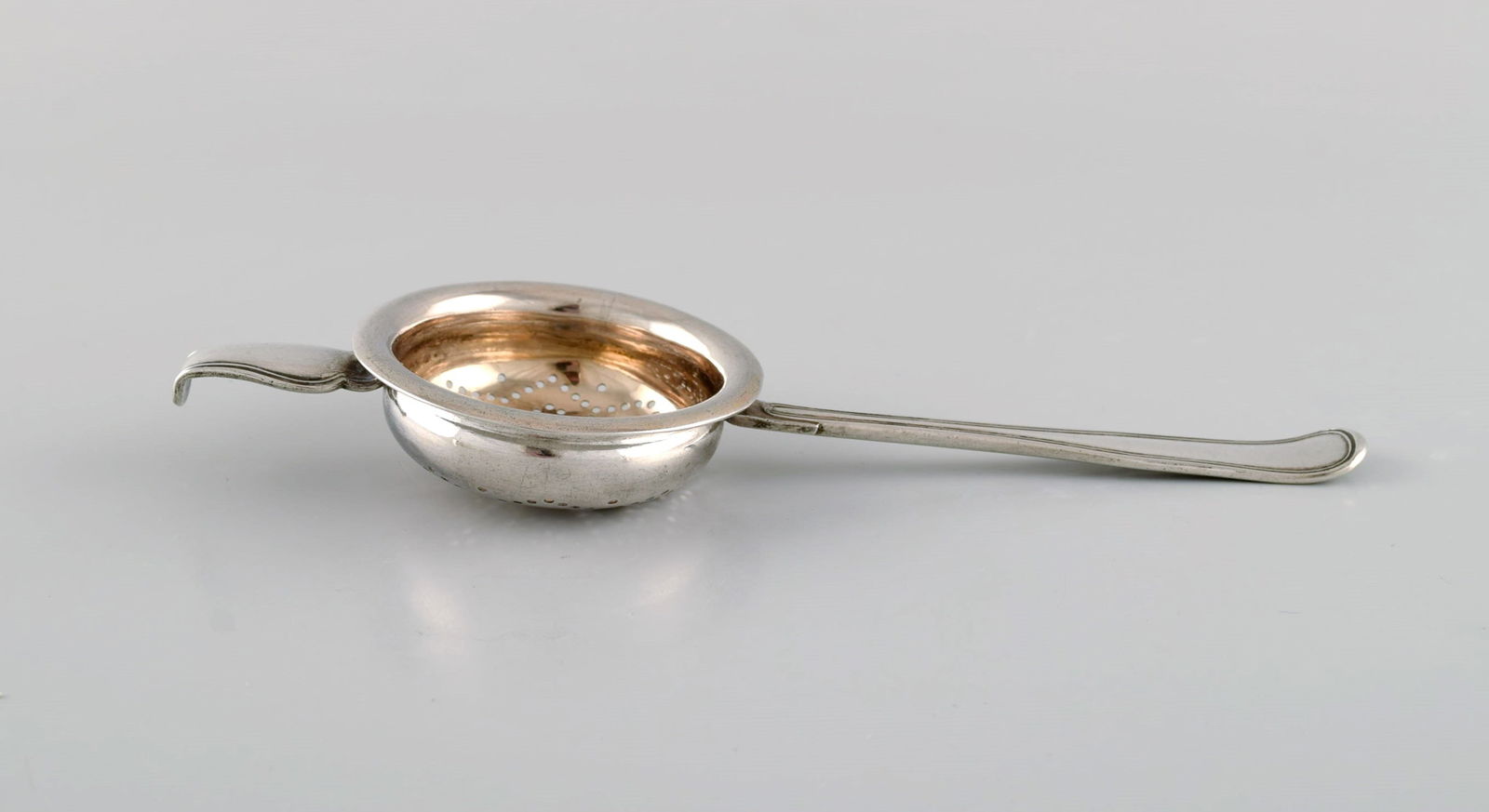 Danish silversmith. Antique silver (830) tea strainer. Dated 1873. - 4