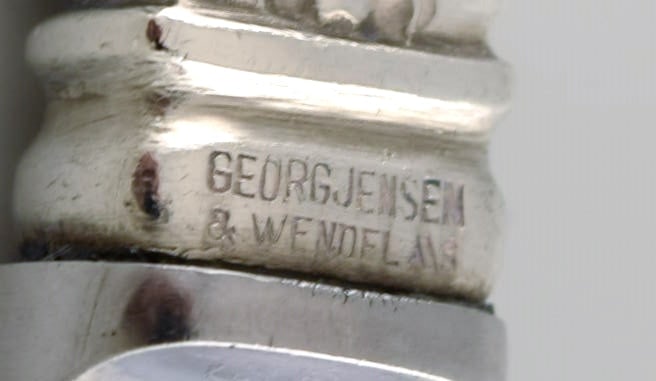 Georg Jensen Cactus lunch knife in sterling silver and stainless steel. Dated 1945-51. - 4
