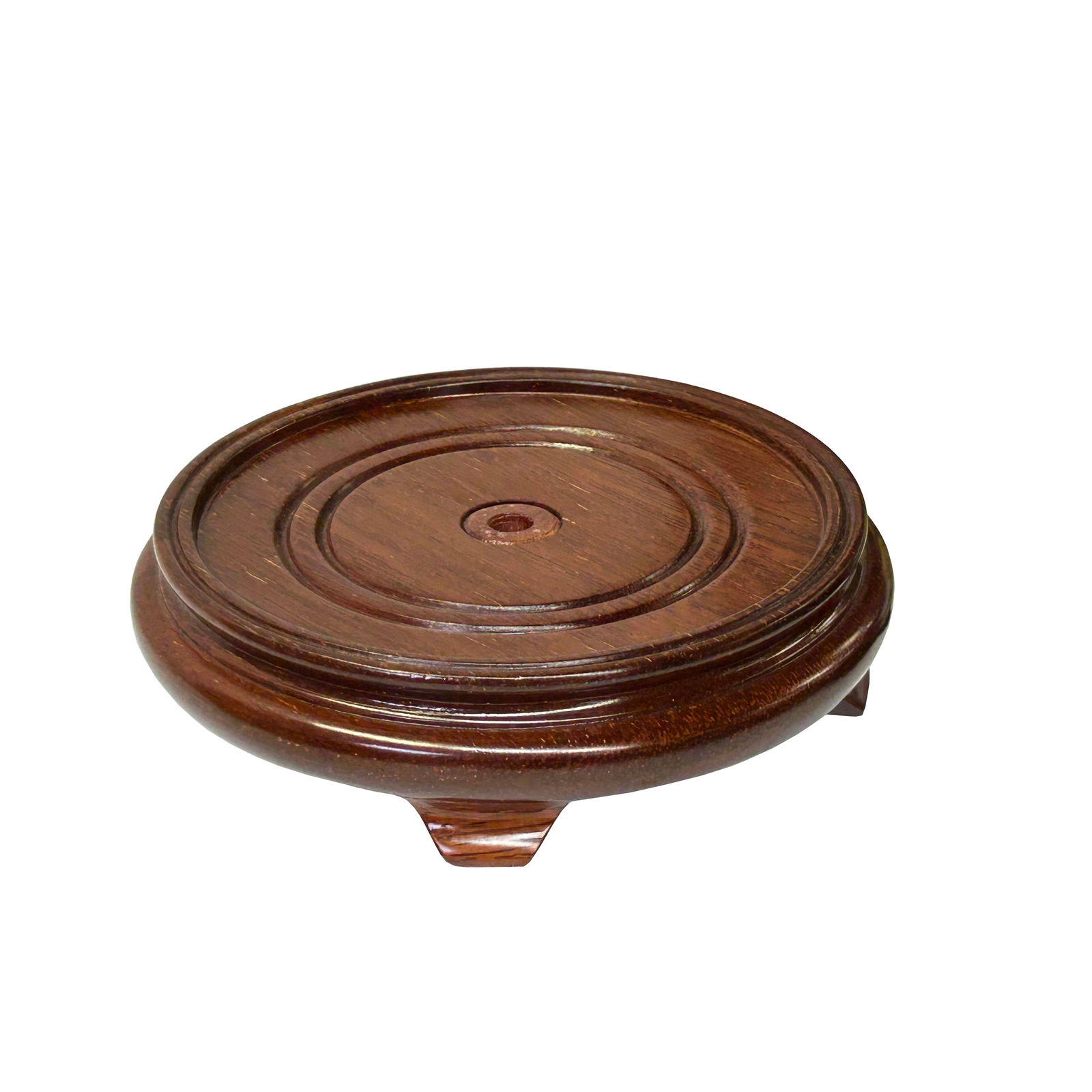 6" Simple Natural Wood Brown Clean Body Round Display Stand Easel - 3