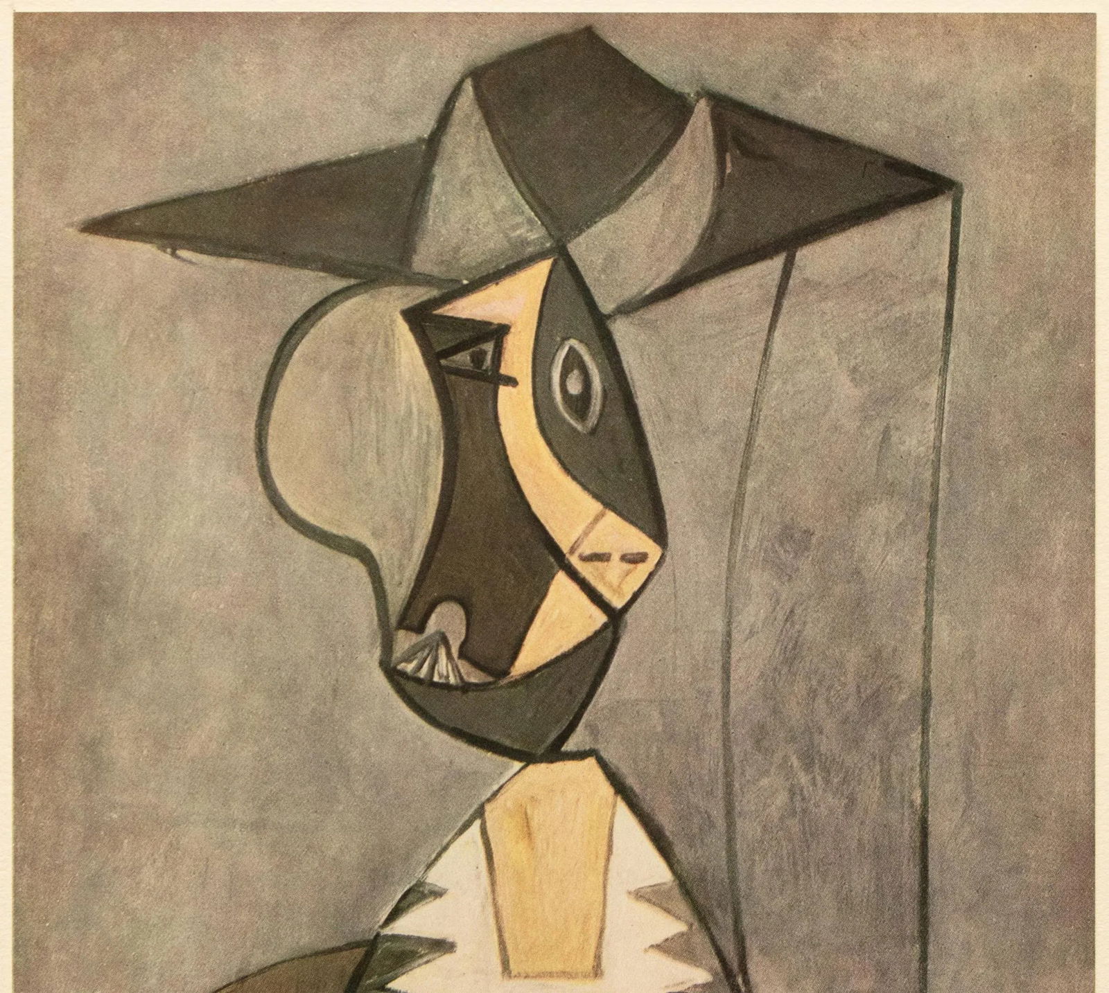 1940s After Pablo Picasso "Woman in a Hat", Limited Edition Period Parisian Offset Lithograph - 3