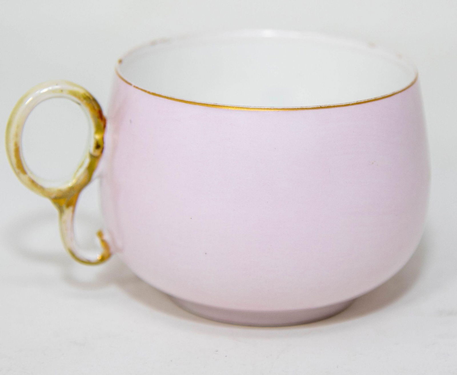 Limoges Elite France Hand Painted Pink Floral Tea Cup Saucer Fine China 1930 - 12