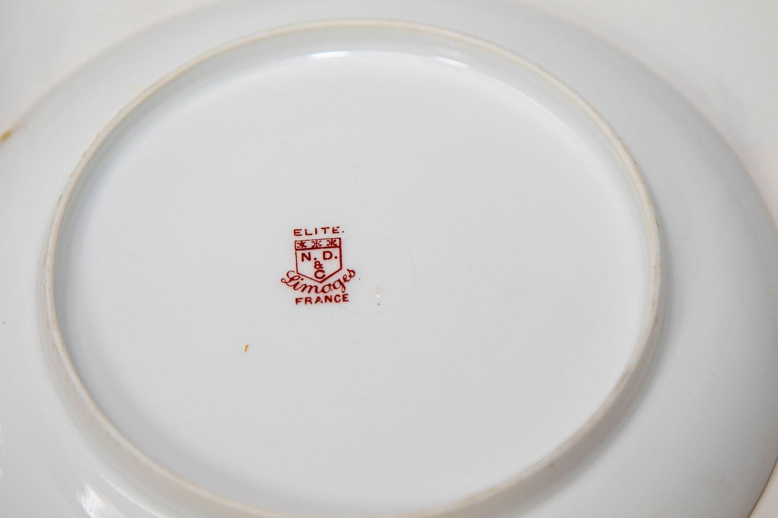 Limoges Elite France Hand Painted Pink Floral Tea Cup Saucer Fine China 1930 - 6