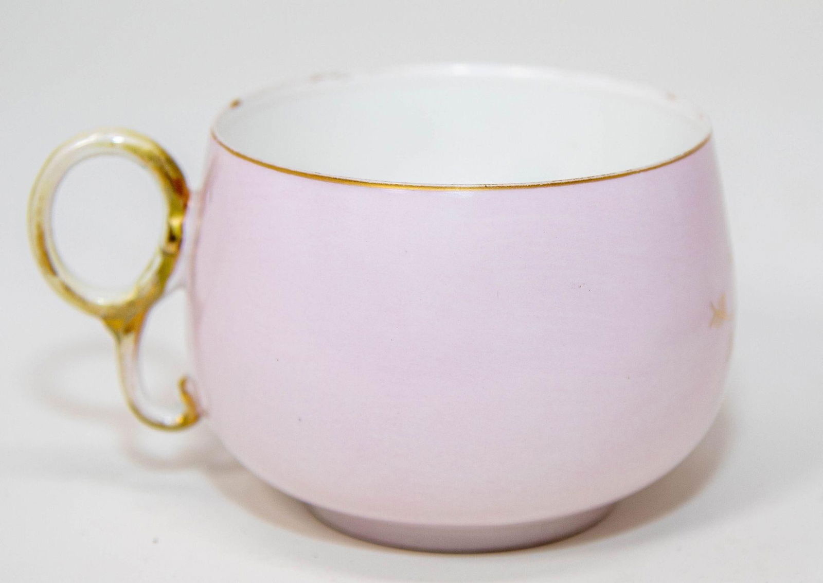 Limoges Elite France Hand Painted Pink Floral Tea Cup Saucer Fine China 1930 - 8