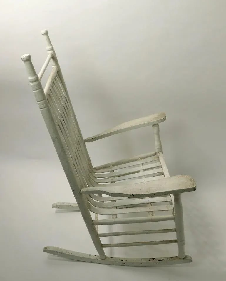 Rustic Porch Rocking Chair in Peely Paint Finish - 2