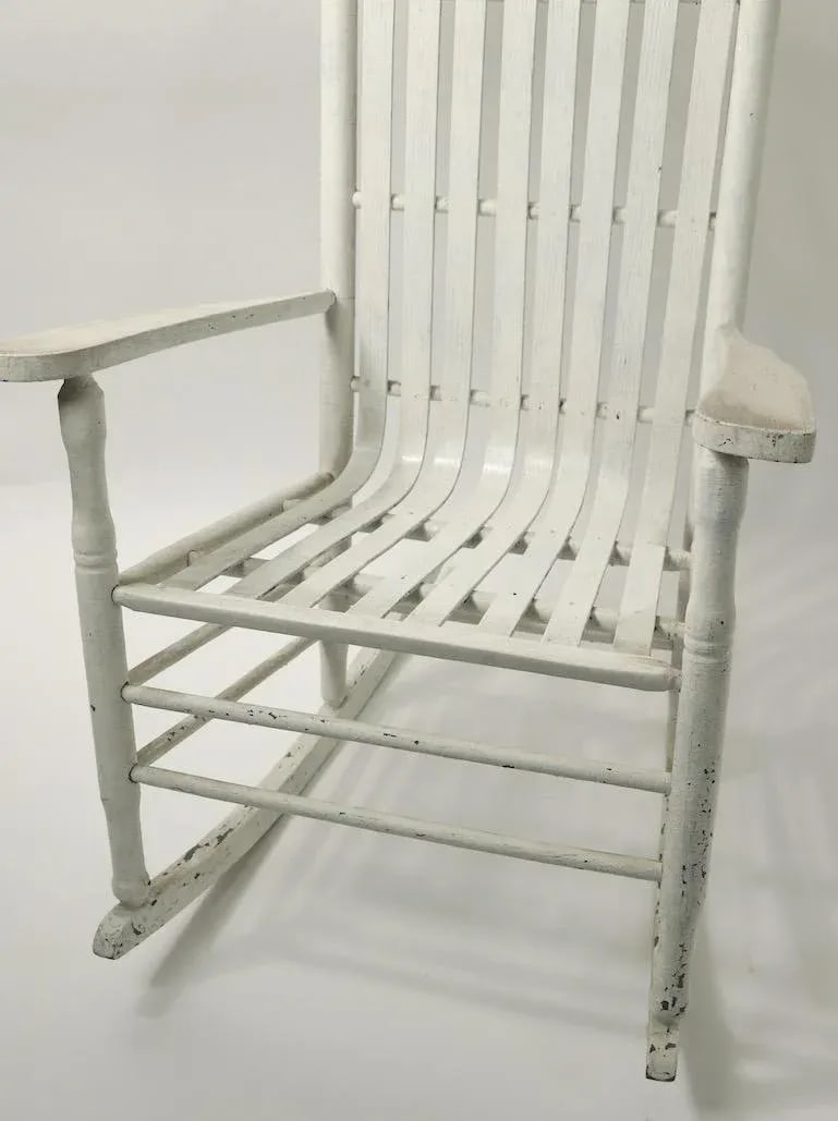 Rustic Porch Rocking Chair in Peely Paint Finish - 5