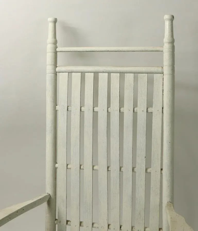 Rustic Porch Rocking Chair in Peely Paint Finish - 6