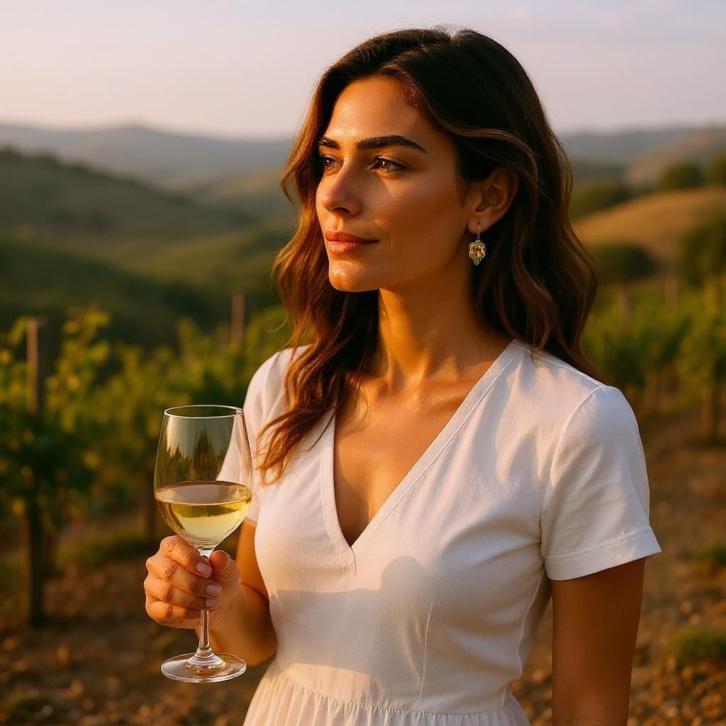 14 Karat Yellow Gold Shepherd Hoop Earrings With Yellow Topaz and Emeralds - 2 Pieces - 6