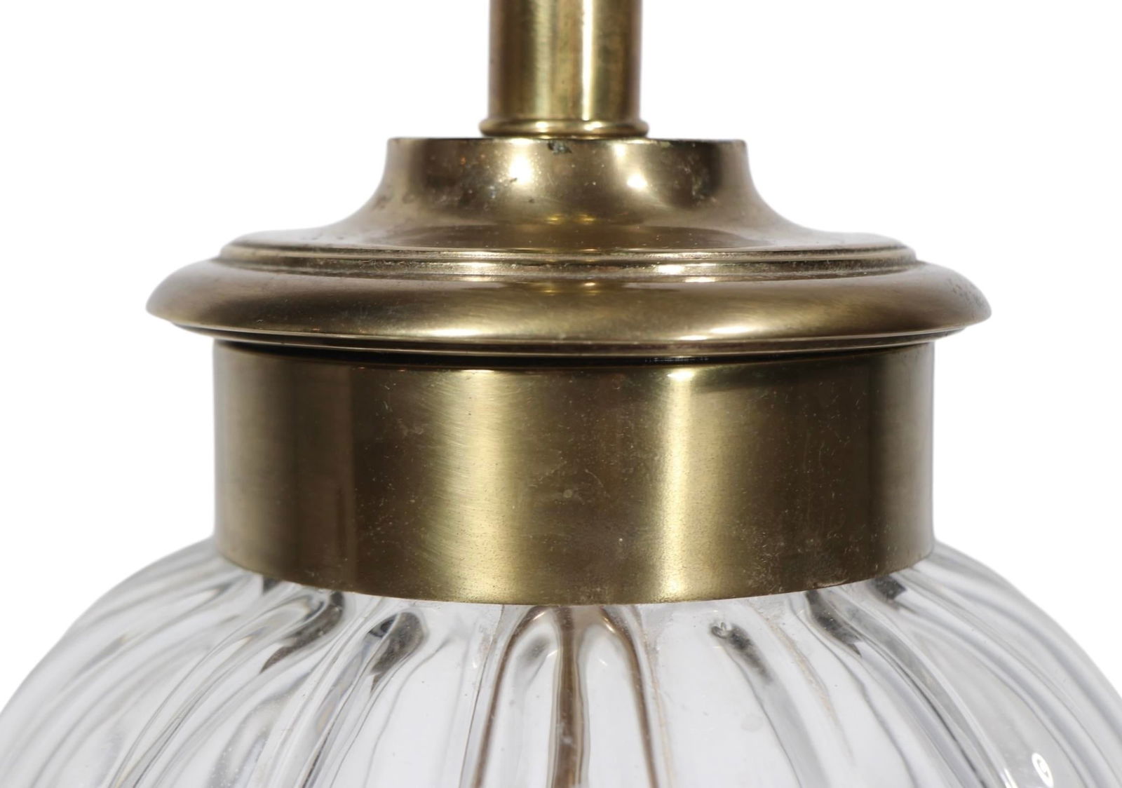 Glass and Brass Table Lamp by Frederick Cooper C. 1970/80's - 4