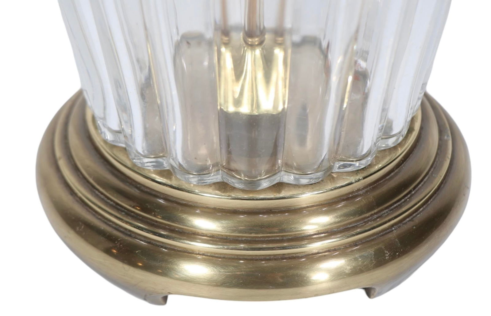 Glass and Brass Table Lamp by Frederick Cooper C. 1970/80's - 5
