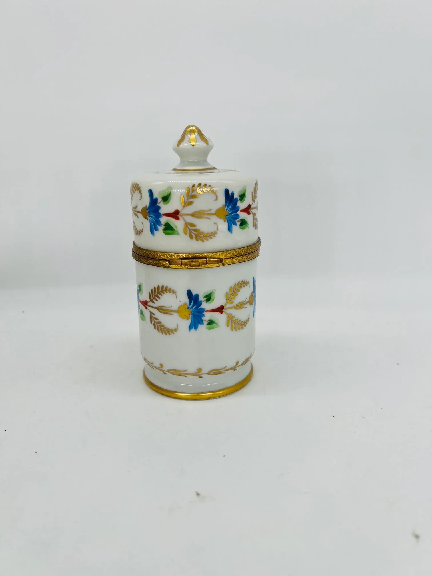 Vintage Le Tallec Enamel Decorated & Gilt Porcelain Box Circa 1966 - 5