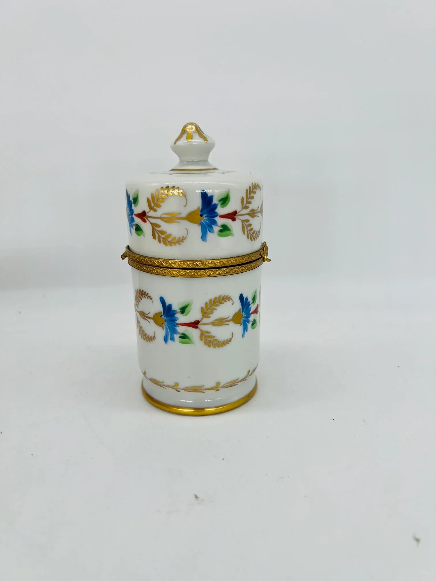 Vintage Le Tallec Enamel Decorated & Gilt Porcelain Box Circa 1966 - 6