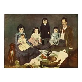 1948 After P. Picasso "The Soler Family" First Edition Period Offset Lithograph
